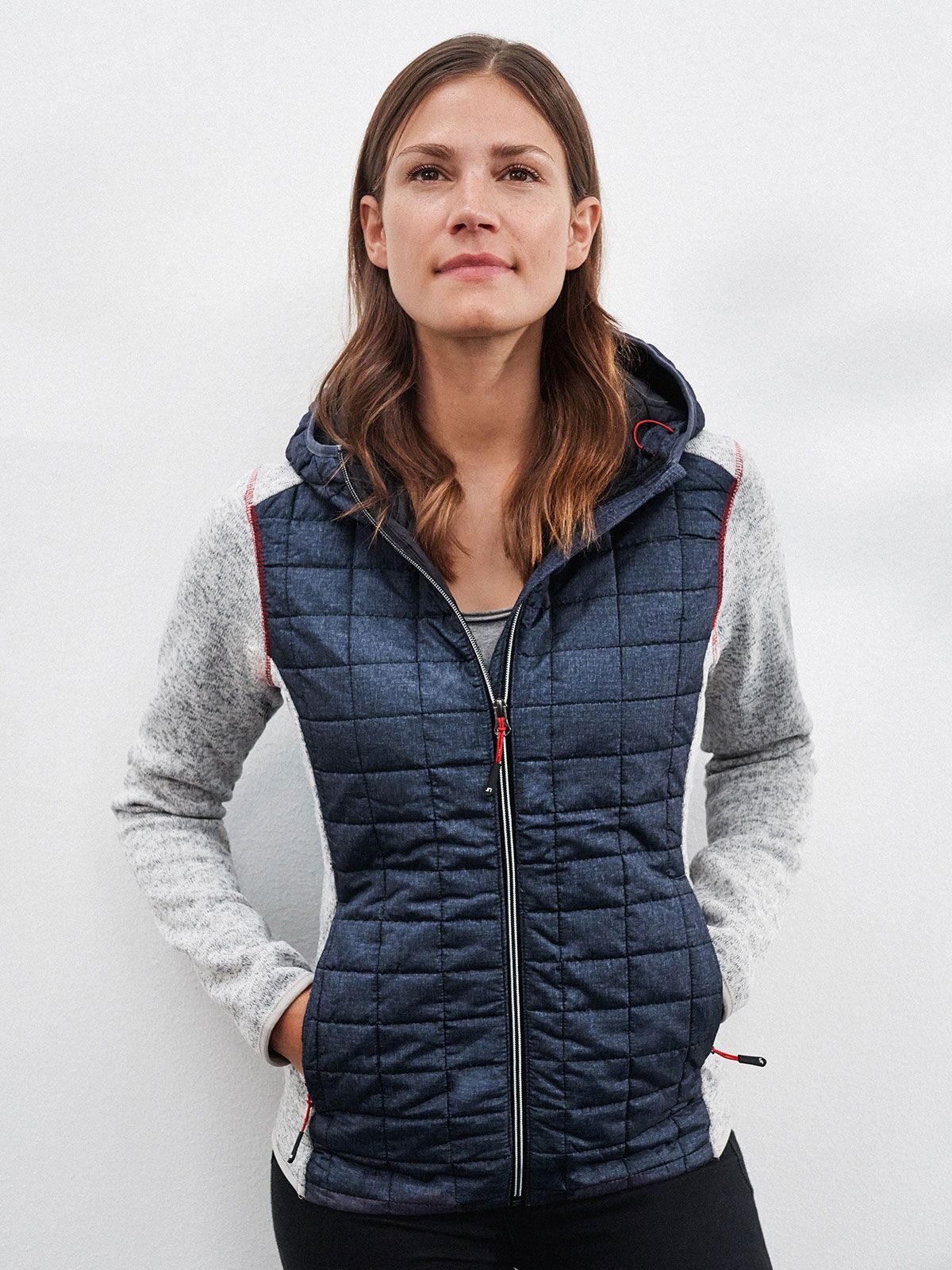 Veste hybride tricotée pour femme