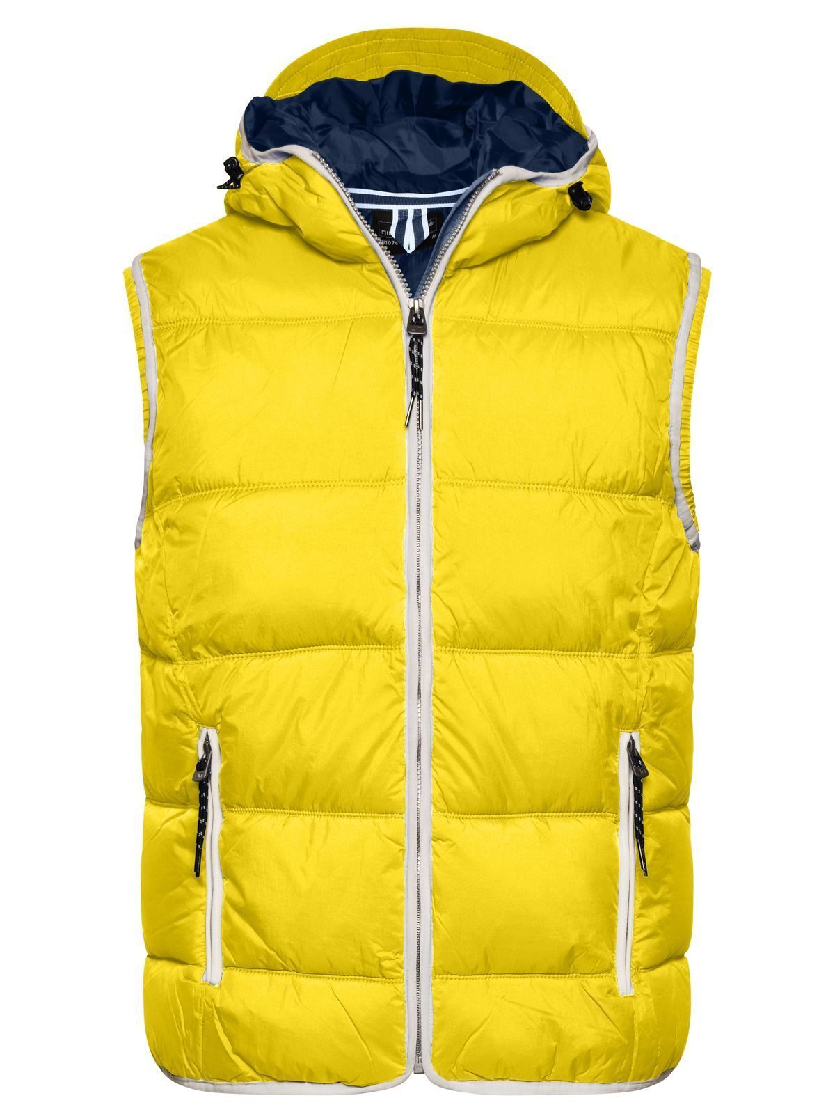 Gilet maritime pour homme - SUYEWH - Jaune soleil blanc