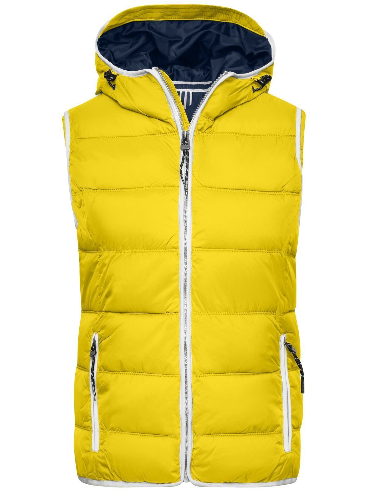 Gilet maritime pour femme - SUYEWH - jaune soleil blanc