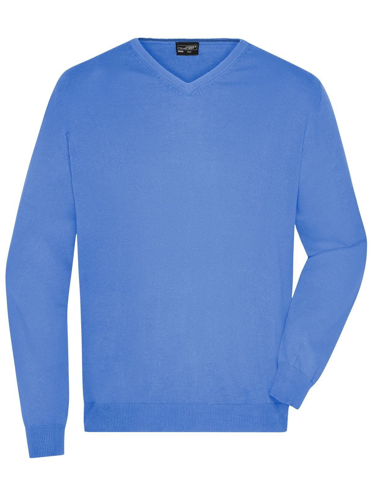 Pull à col en V pour homme - GLBLU - bleu glacier