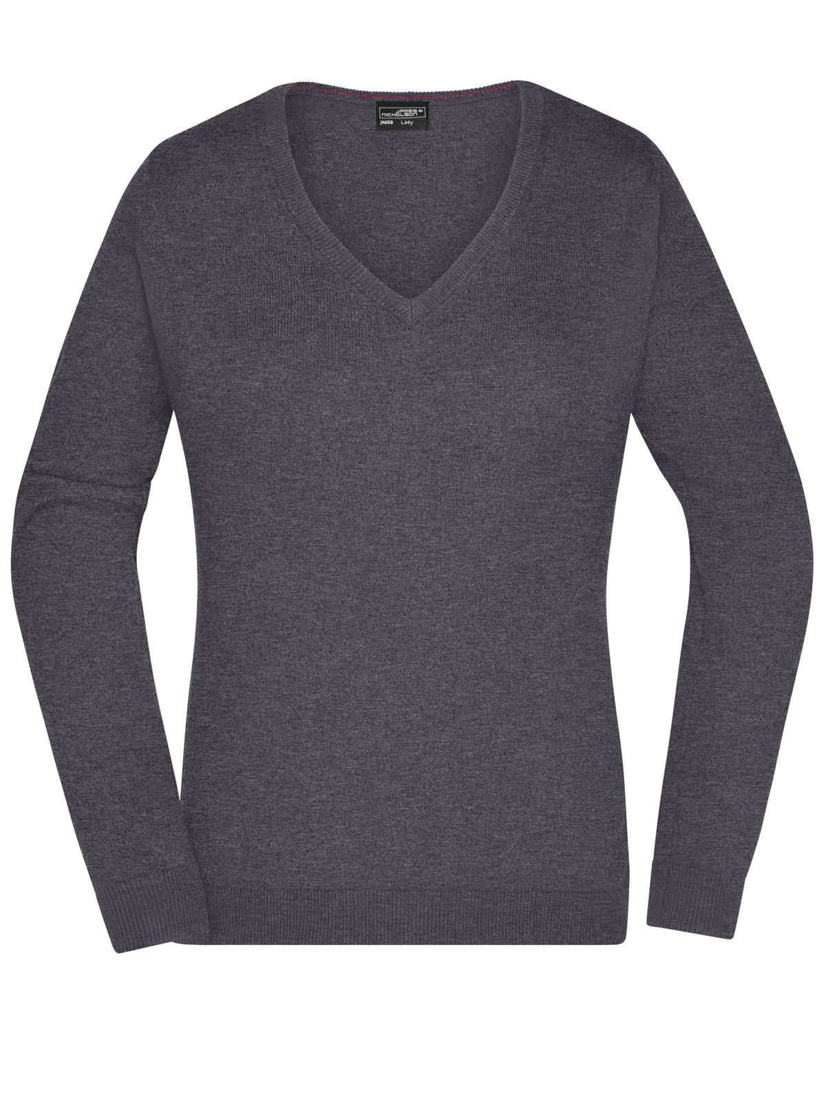 Pull col V pour femme - ANME - Mélange anthracite