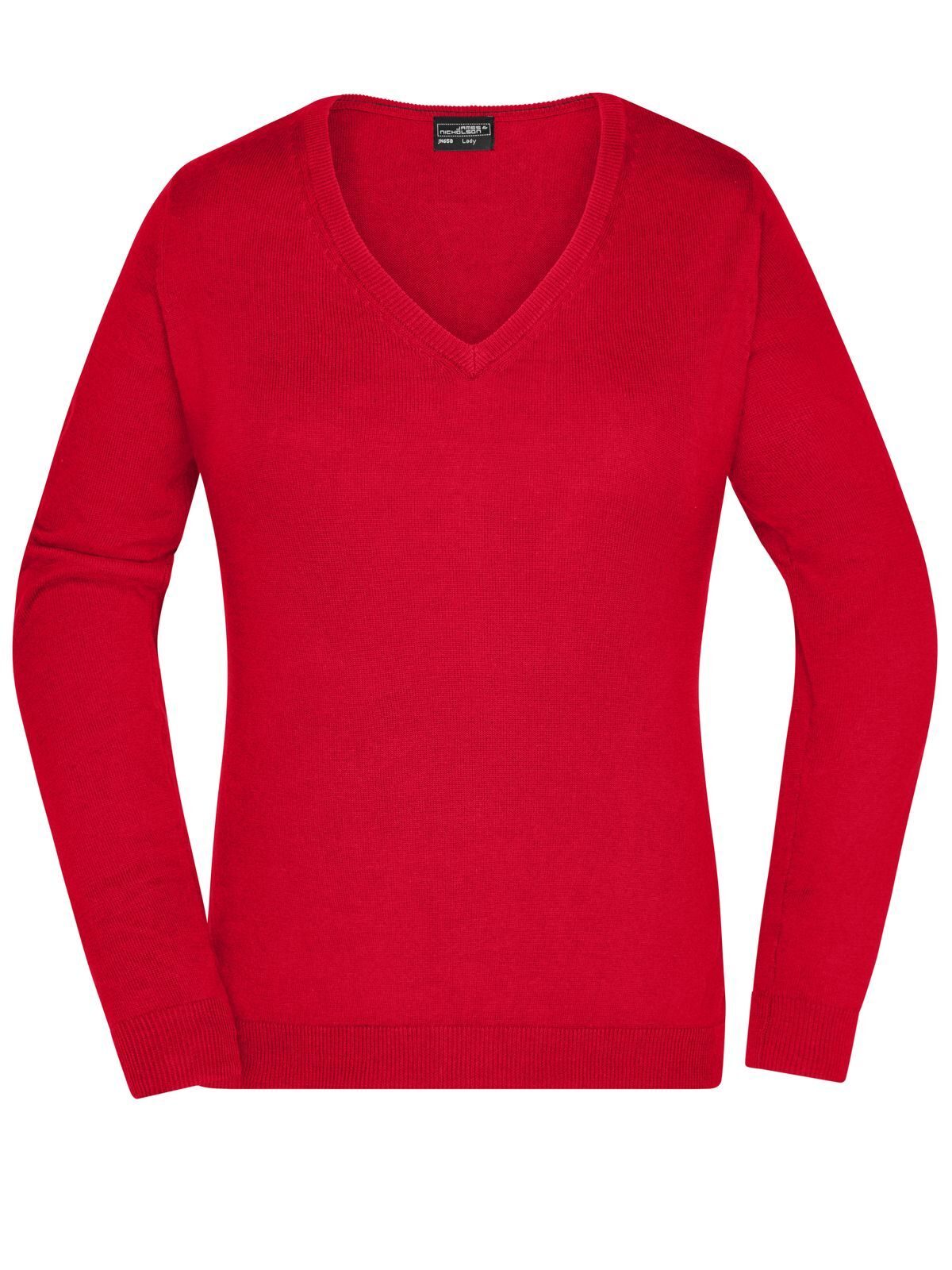 Pull col V pour femme - RD - Rouge