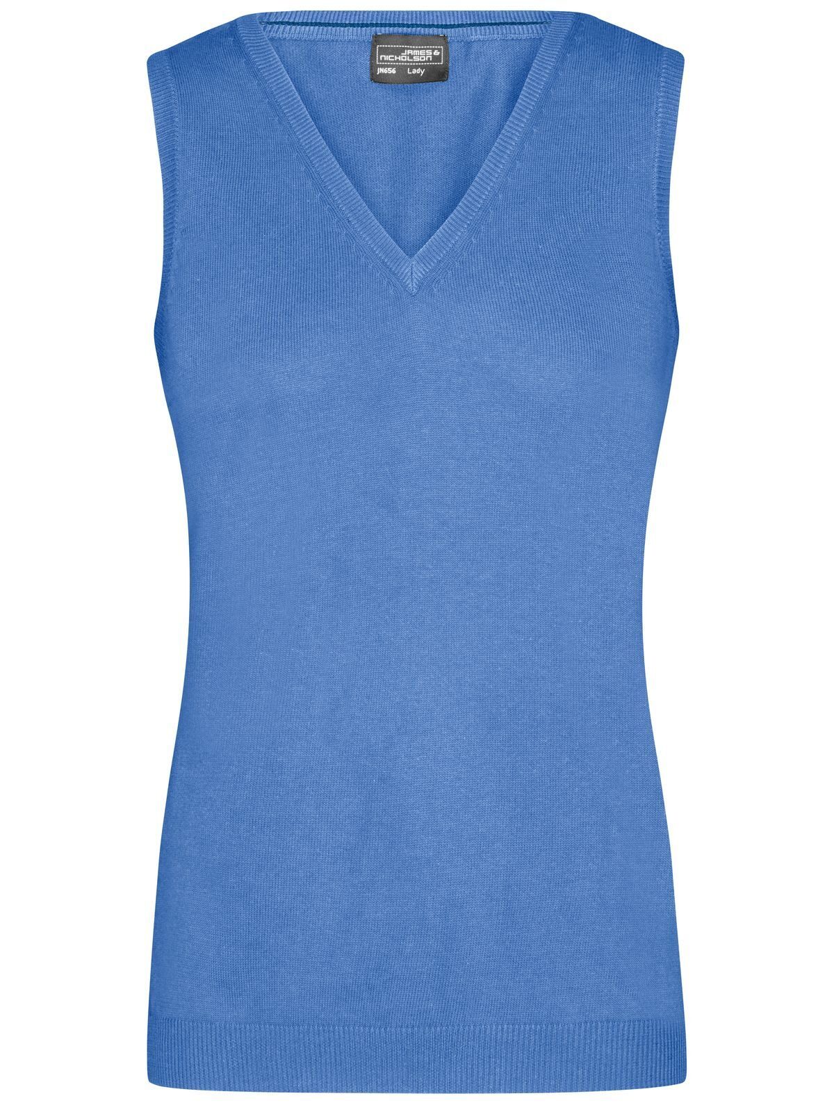 Gilet à col en V pour femme - GLBLU - Bleu glacier