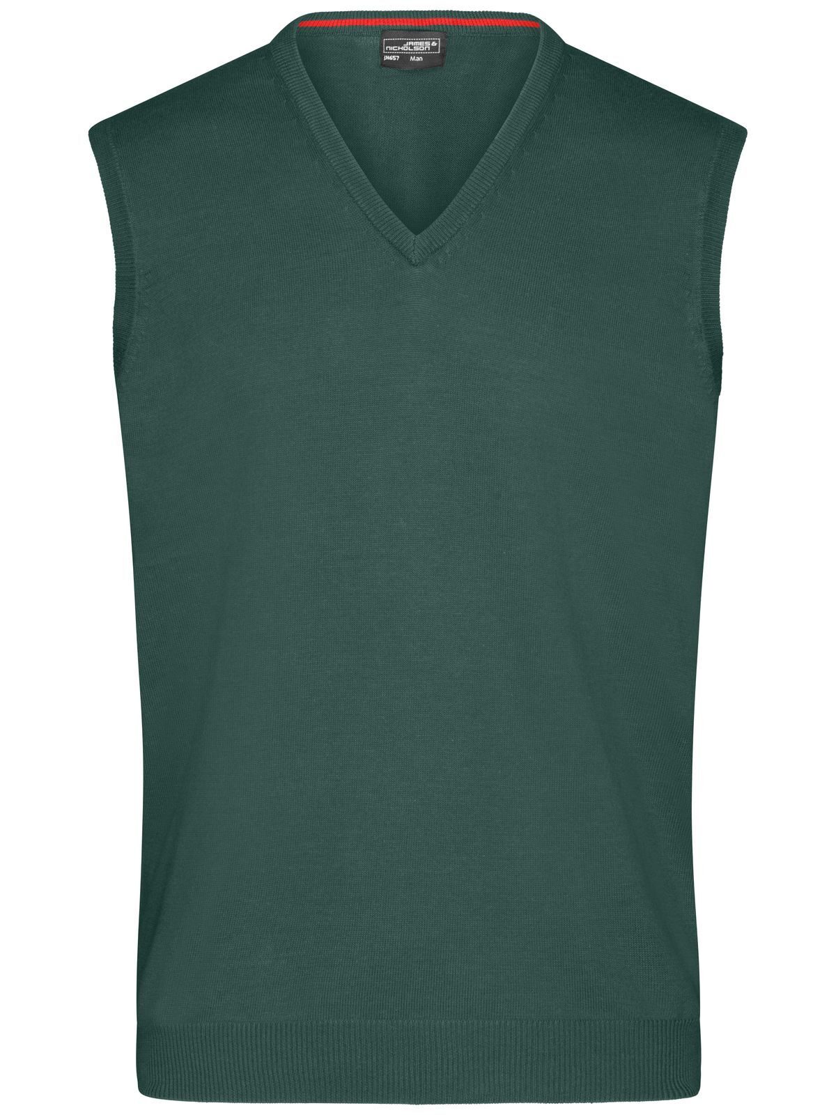 Pull-over à col en V pour homme - FO - vert forêt