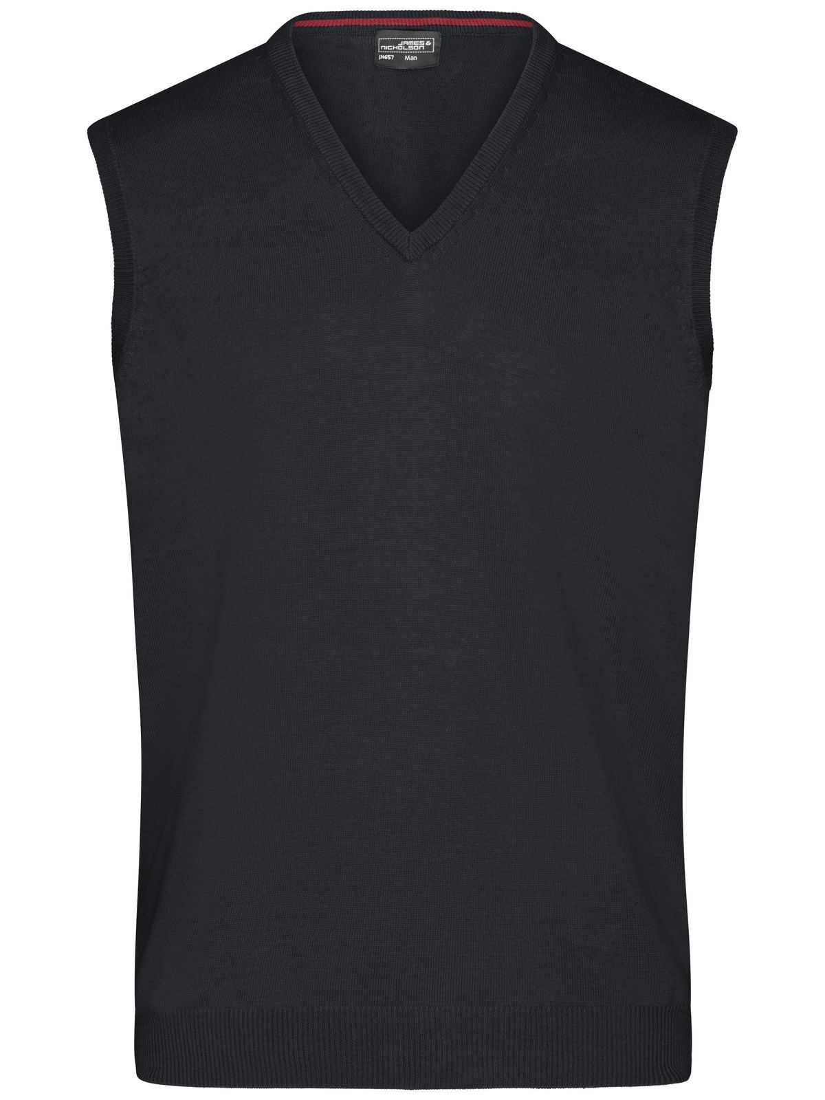Pull-over à col en V pour homme - BL - Noir