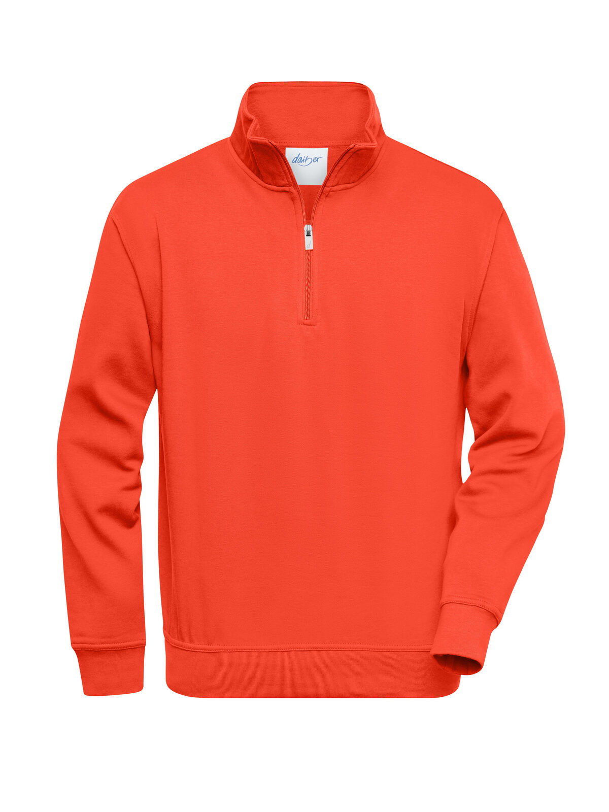 Sweat à demi-zip pour vêtements de travail - Orange épicée