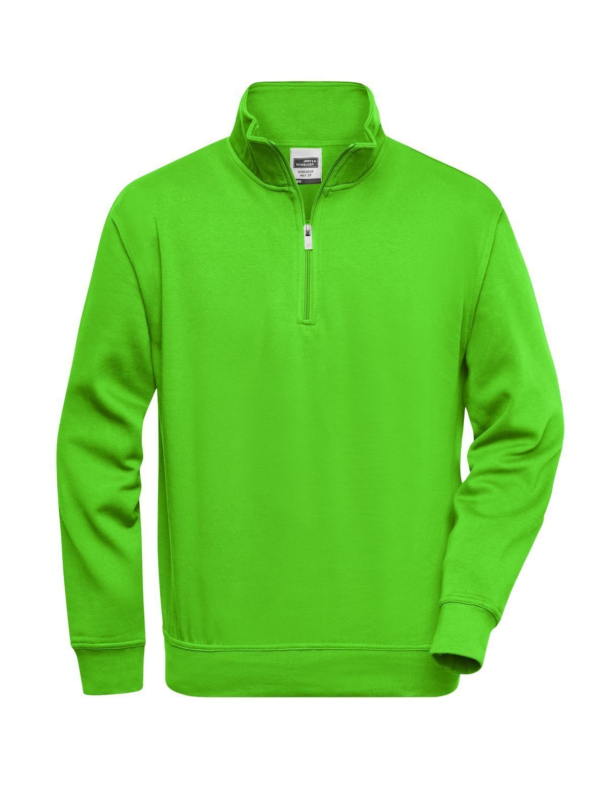 Sweat à demi-zip pour vêtements de travail - LIM - Vert Citron