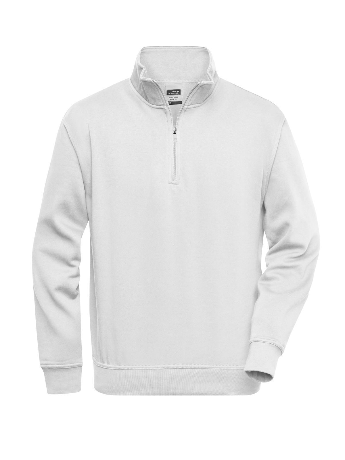 Sweat à demi-zip pour vêtements de travail - WH - Blanc