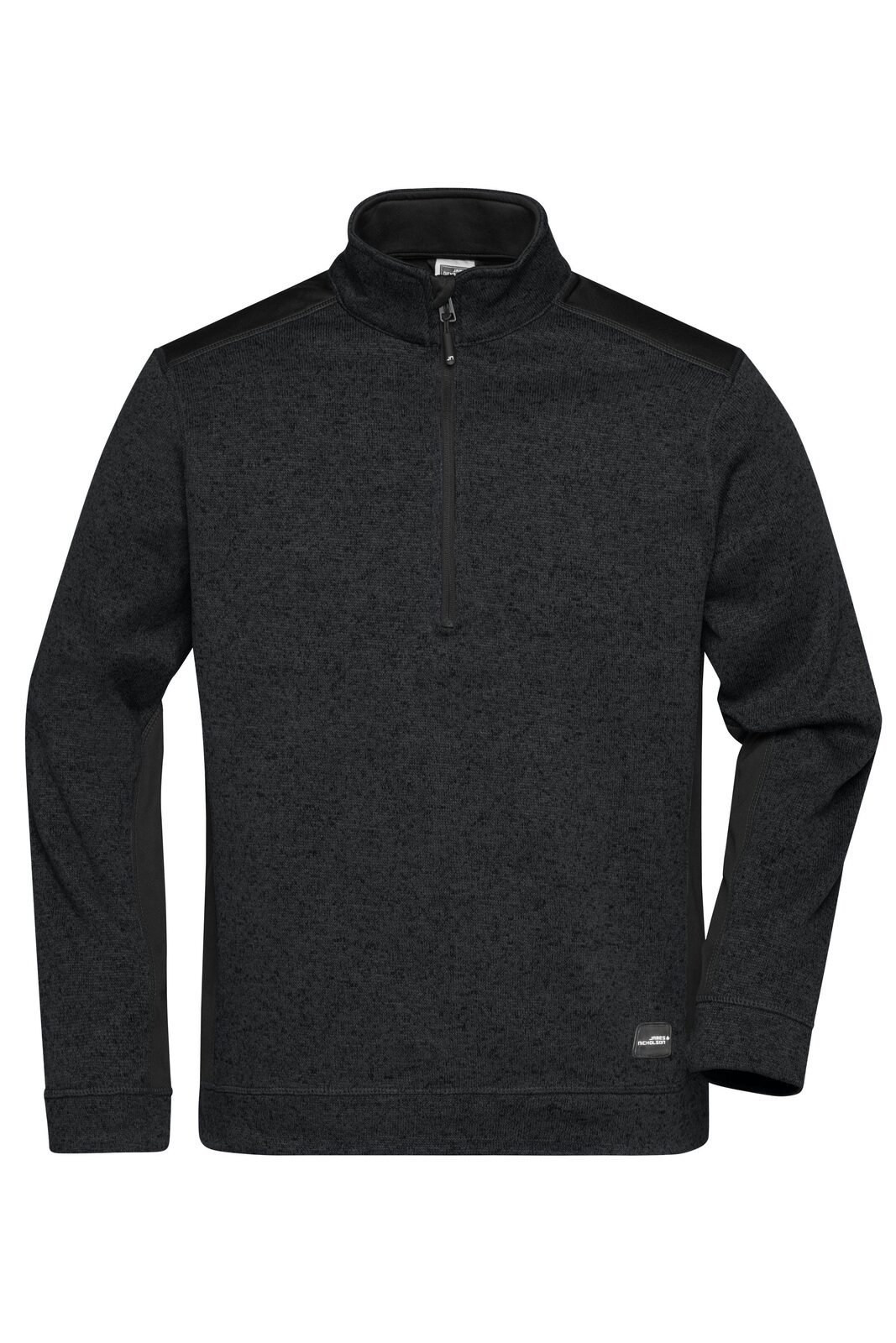 Pull en polaire tricoté pour homme à demi-zip - BLBL - Noir