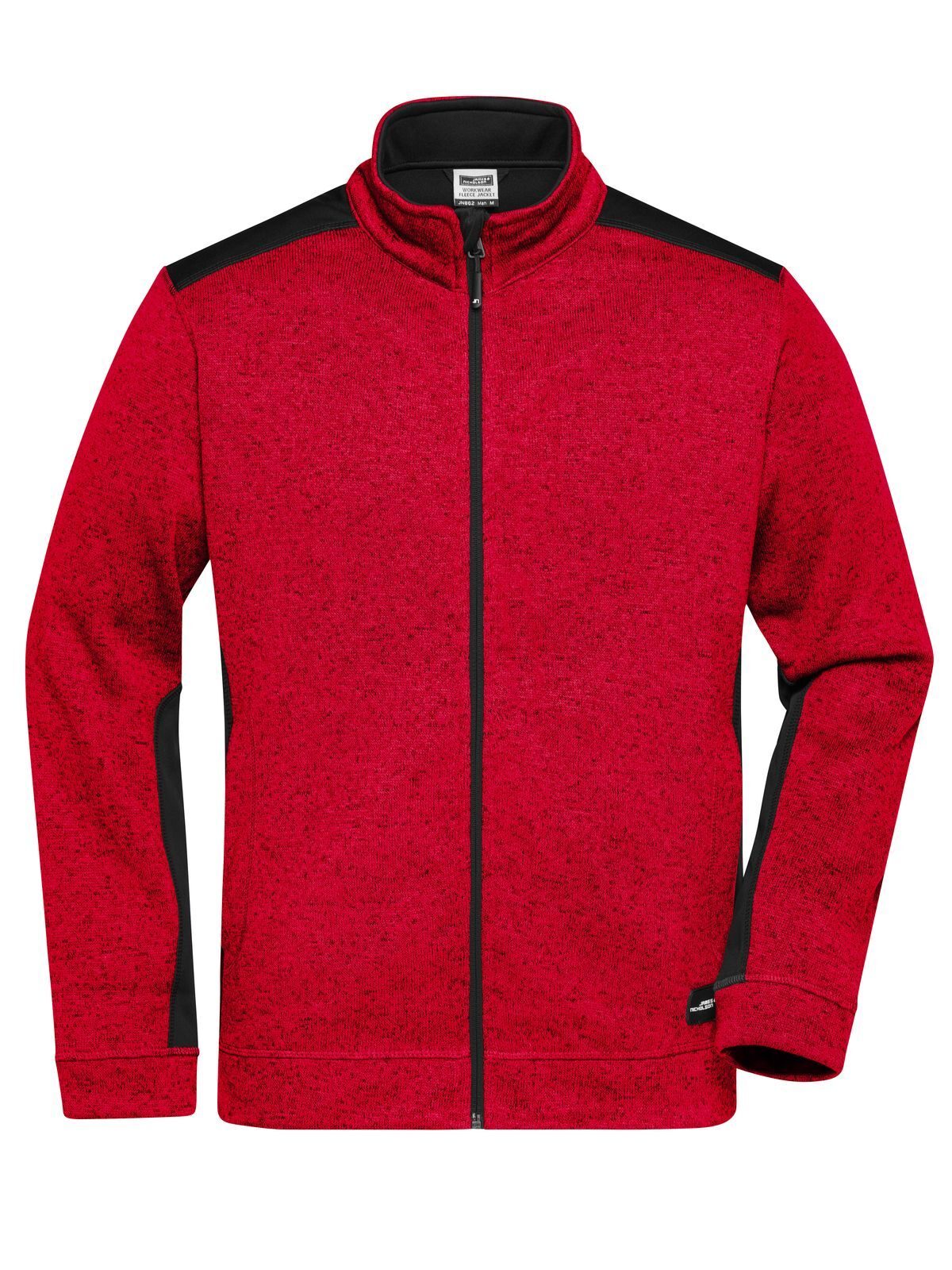 Veste polaire de travail tricotée pour homme - RDMEBL - Mélange Rouge - Noir