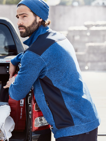 Veste polaire de travail tricotée pour homme