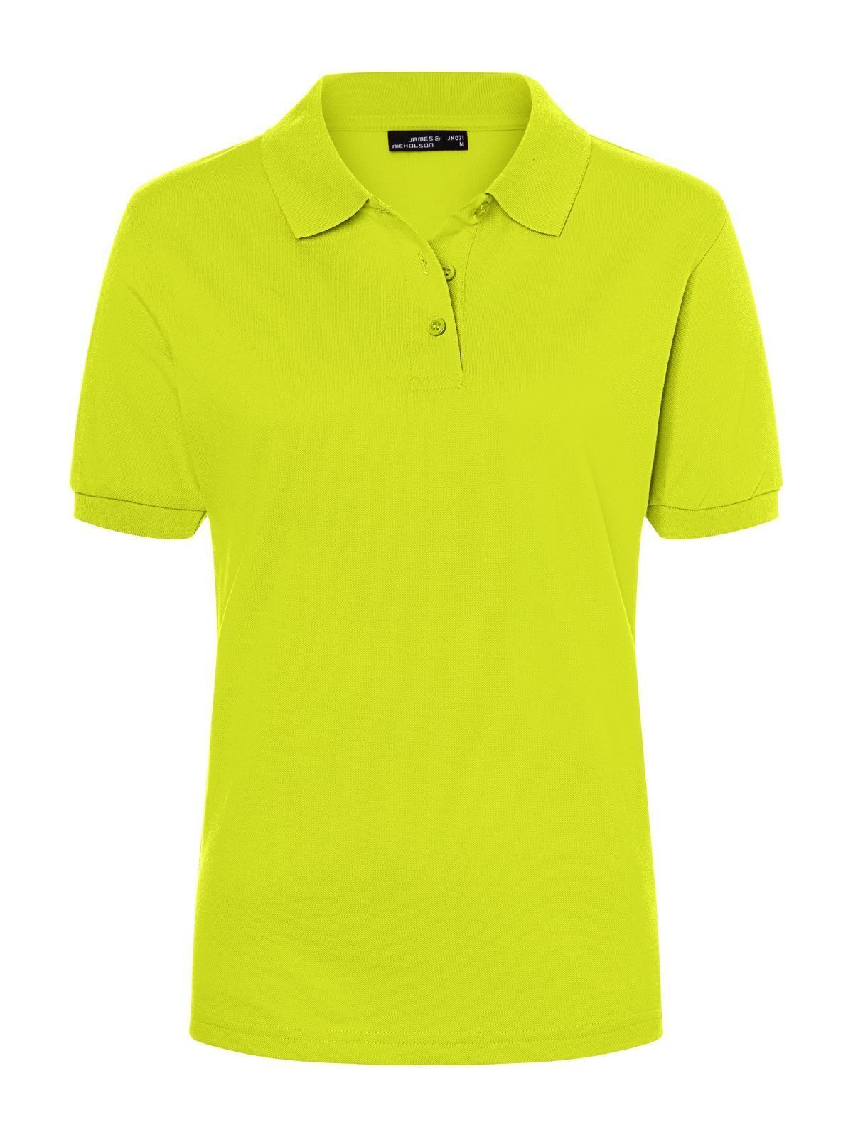 Polo classique pour femmes - Vert jungle - Jaune acide