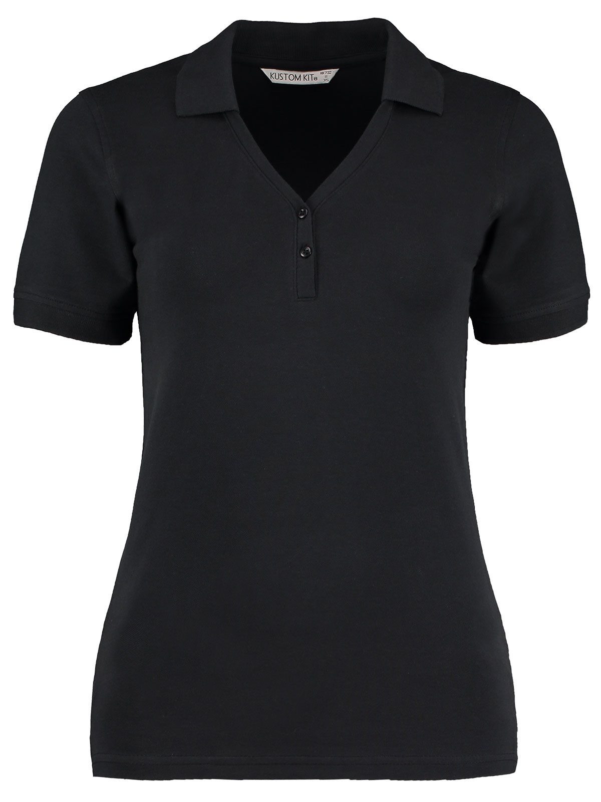 Polo Comfortec à col en V Sophia - Noir