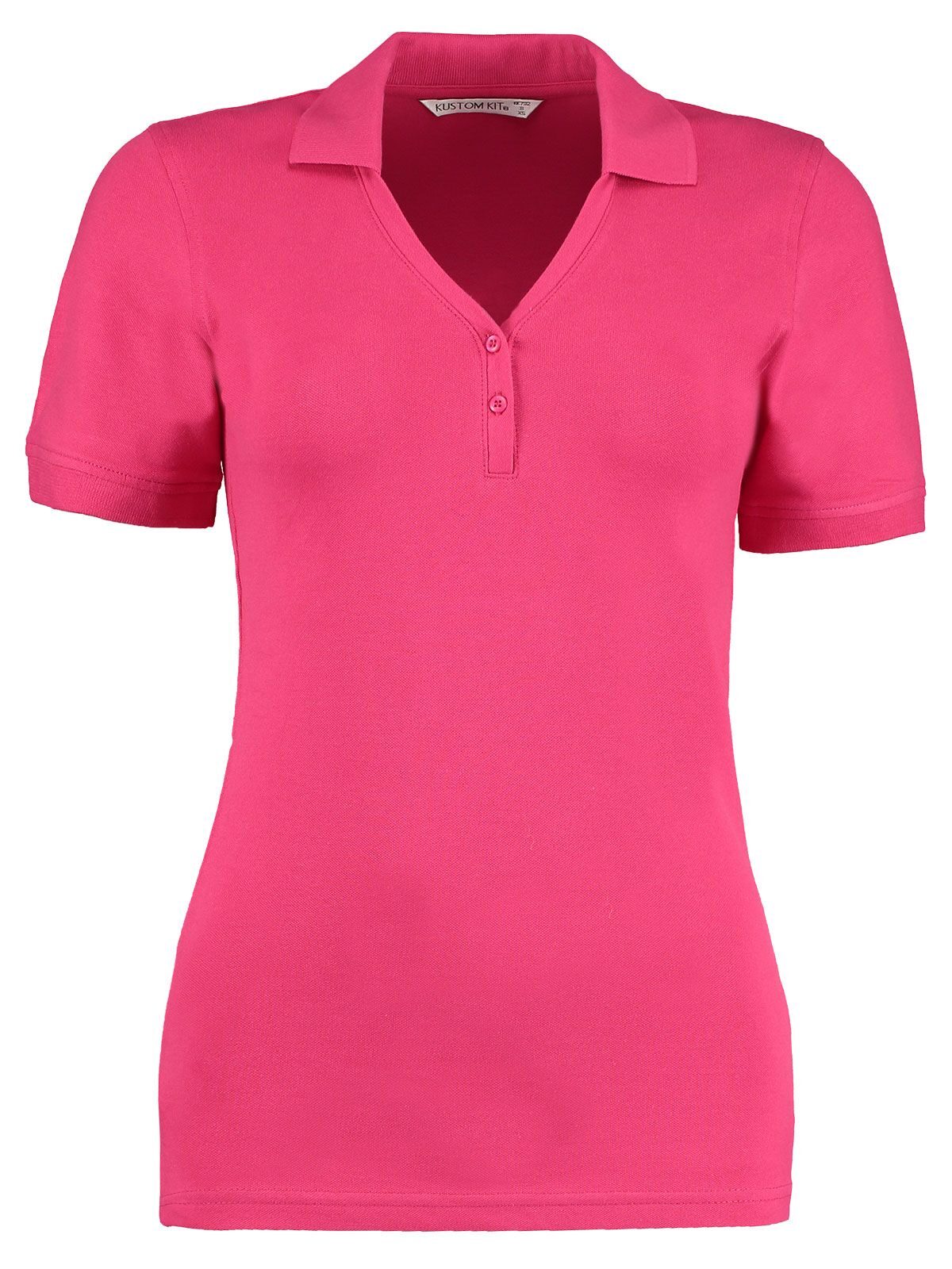 Polo Comfortec à col en V Sophia - Framboise