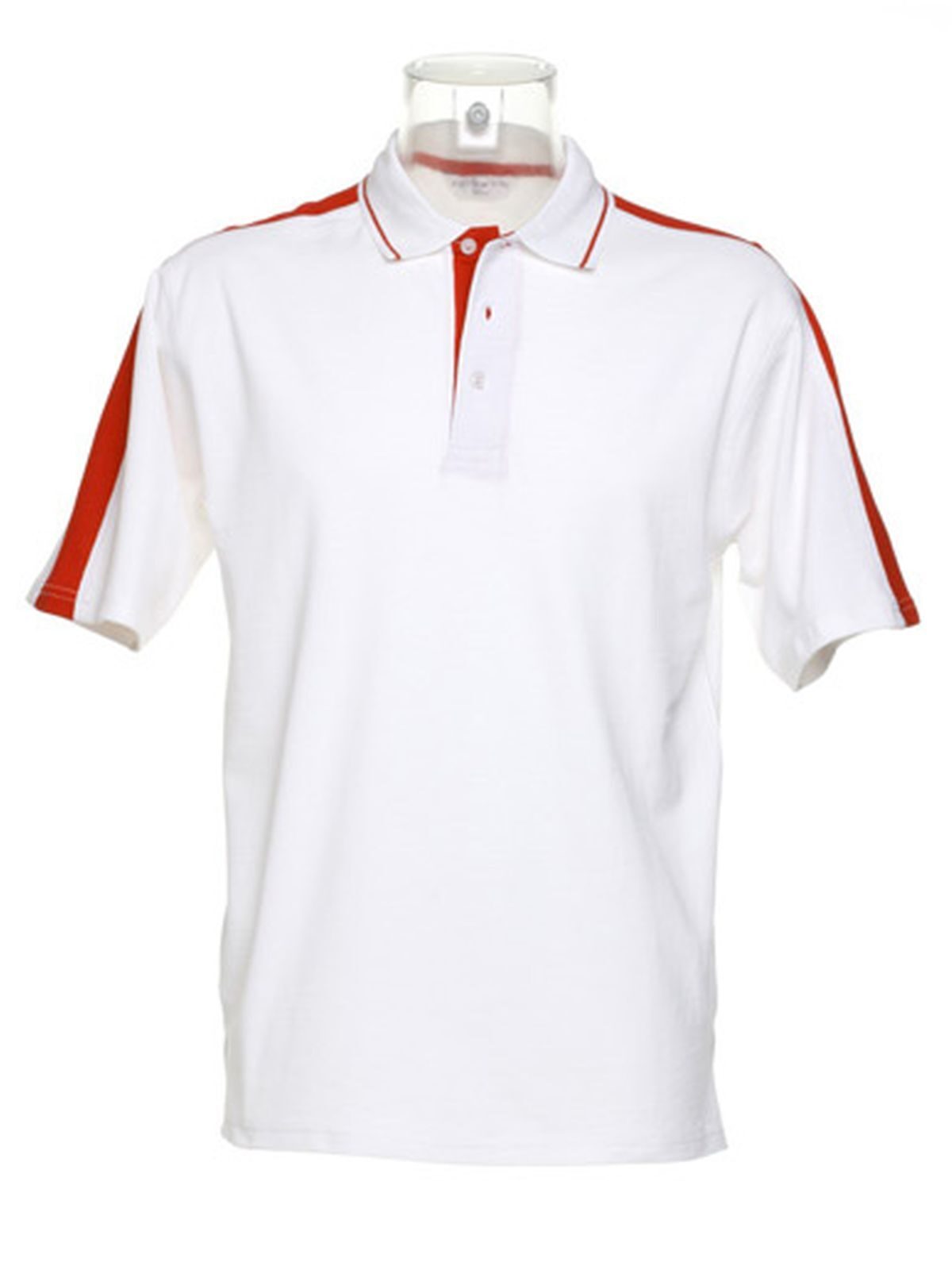 Polo sportif - Blanc/rouge