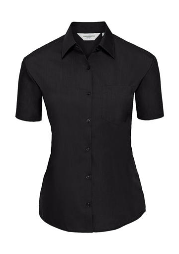 Chemise en popeline à manches courtes pour femme - 