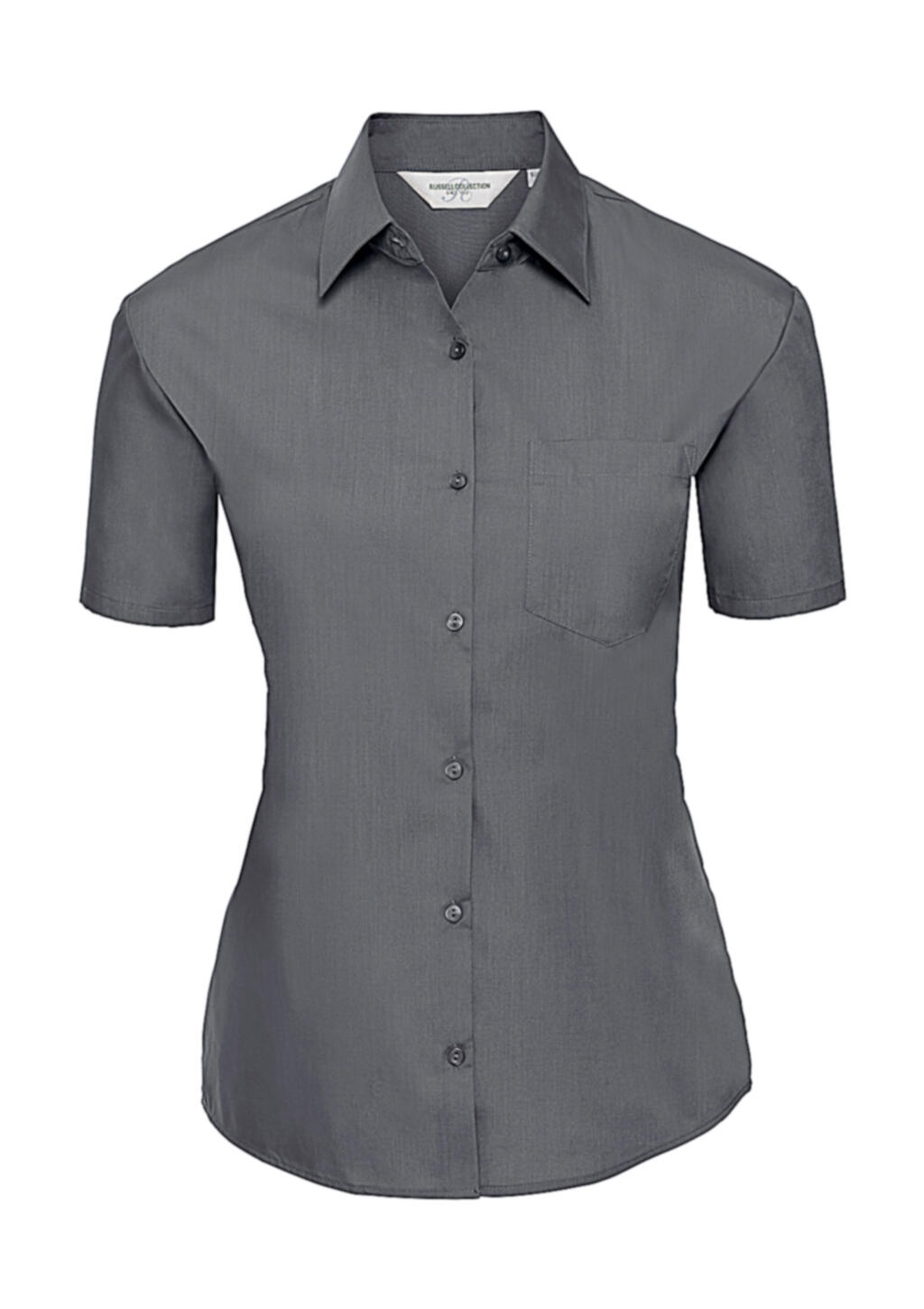 Chemise en popeline à manches courtes pour femme - Convoi Gris