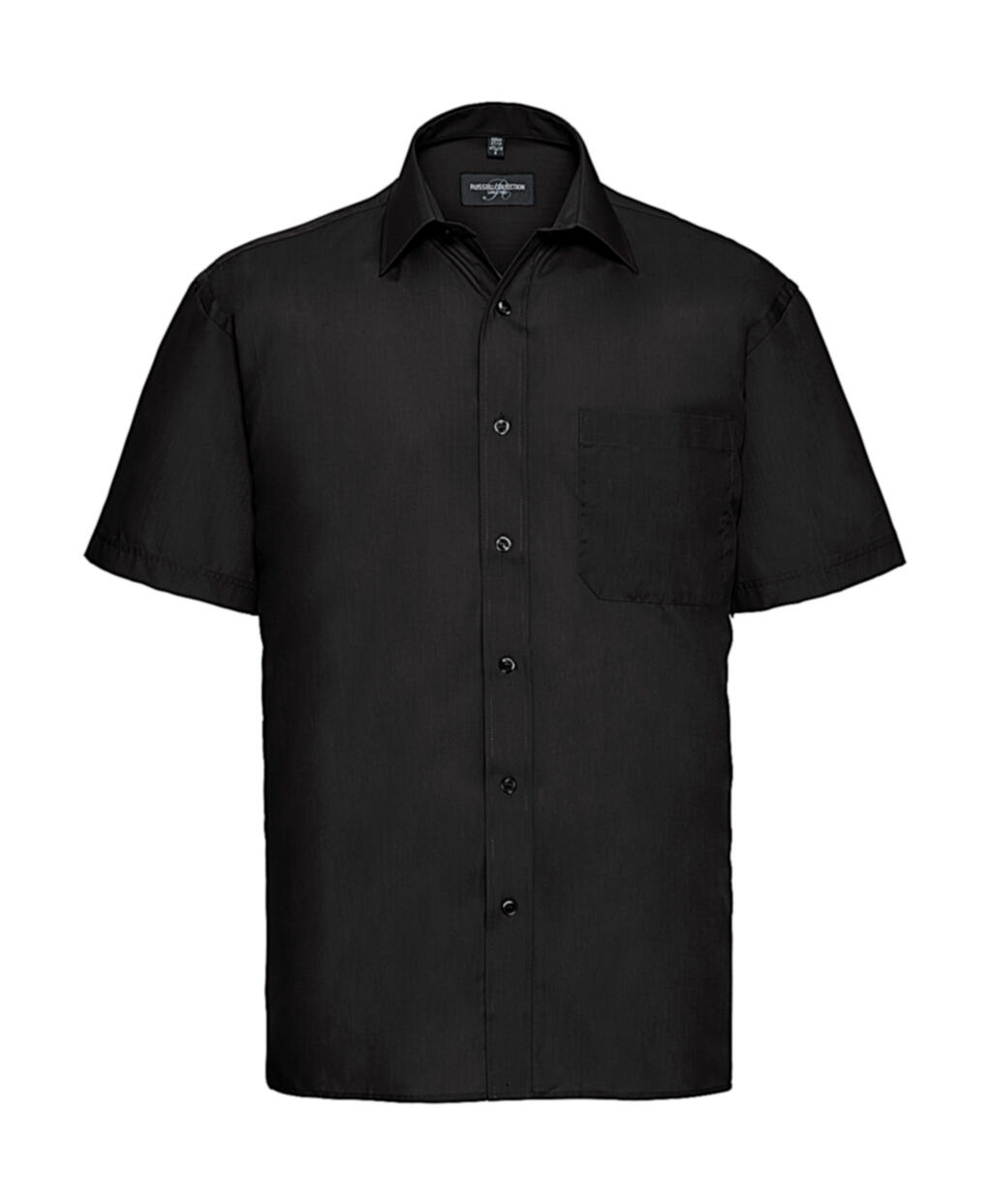 Chemise en popeline à manches courtes pour homme - 36 - Noir