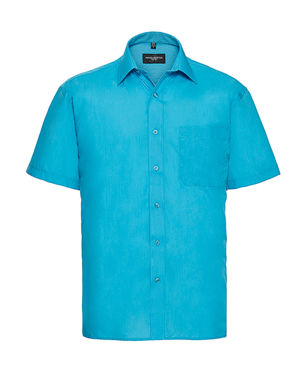 Chemise en popeline à manches courtes pour homme - 65 - Turquoise