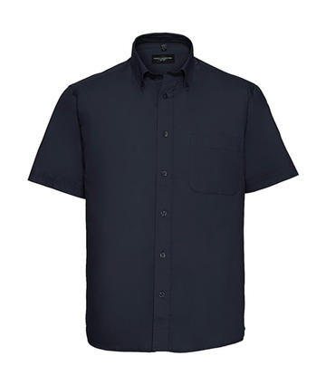 Chemise classique à manches courtes en sergé pour homme - 