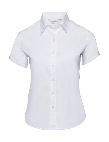 Chemise classique à manches courtes en sergé pour femme - 