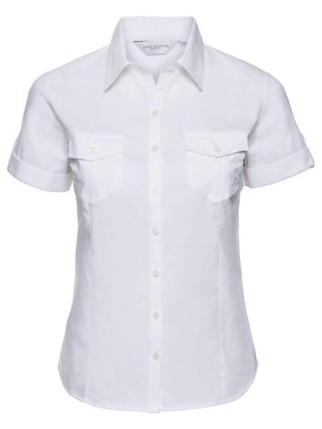 Chemise à manches courtes pour femme avec poignets - 