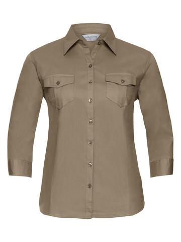 Chemise à manches 3/4 pour femme avec poignets - 