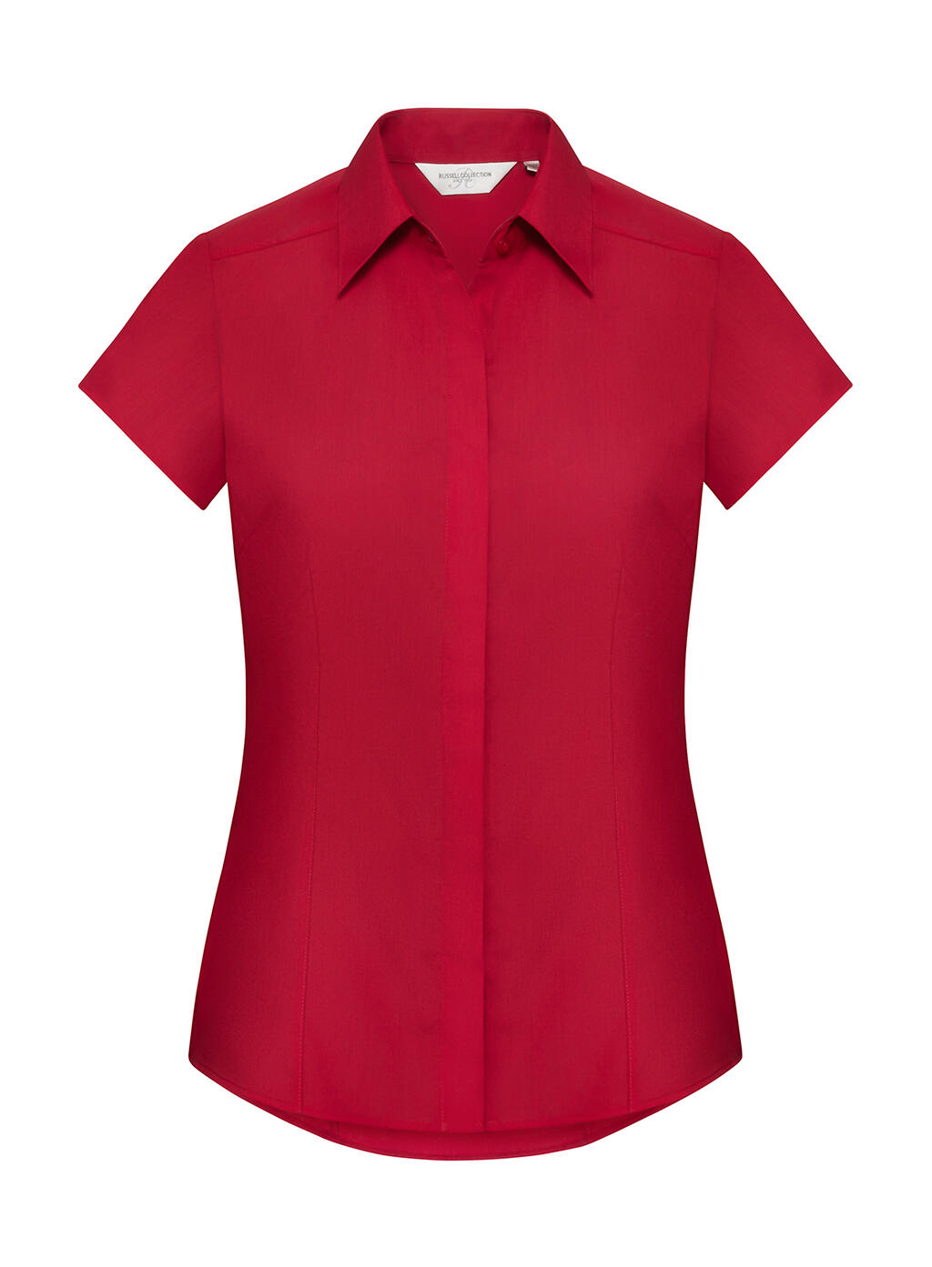 Chemise en popeline à manches courtes pour femme - CR - Classic Red