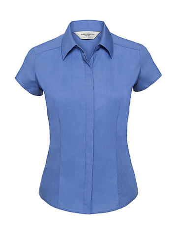 Chemise en popeline à manches courtes pour femme - 