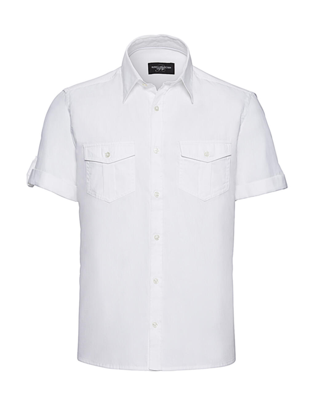 Chemise à manches courtes pour homme avec poignets - 30 - Blanc