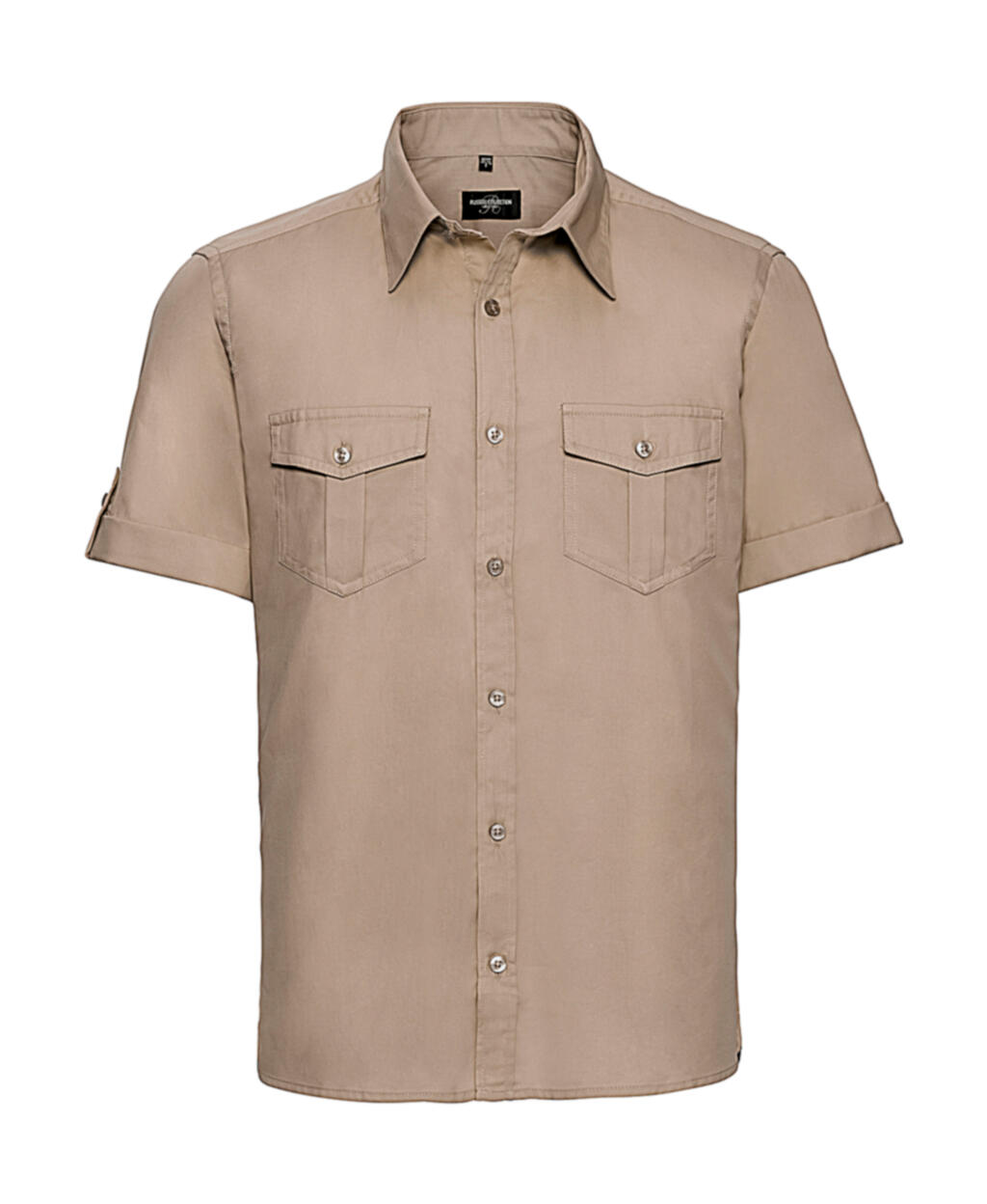 Chemise à manches courtes pour homme avec poignets - Kaki