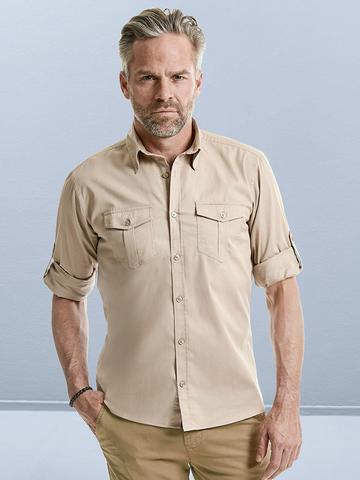 Chemise à manches longues pour homme avec poignets