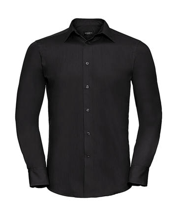 Chemise en popeline à manches longues pour homme - 
