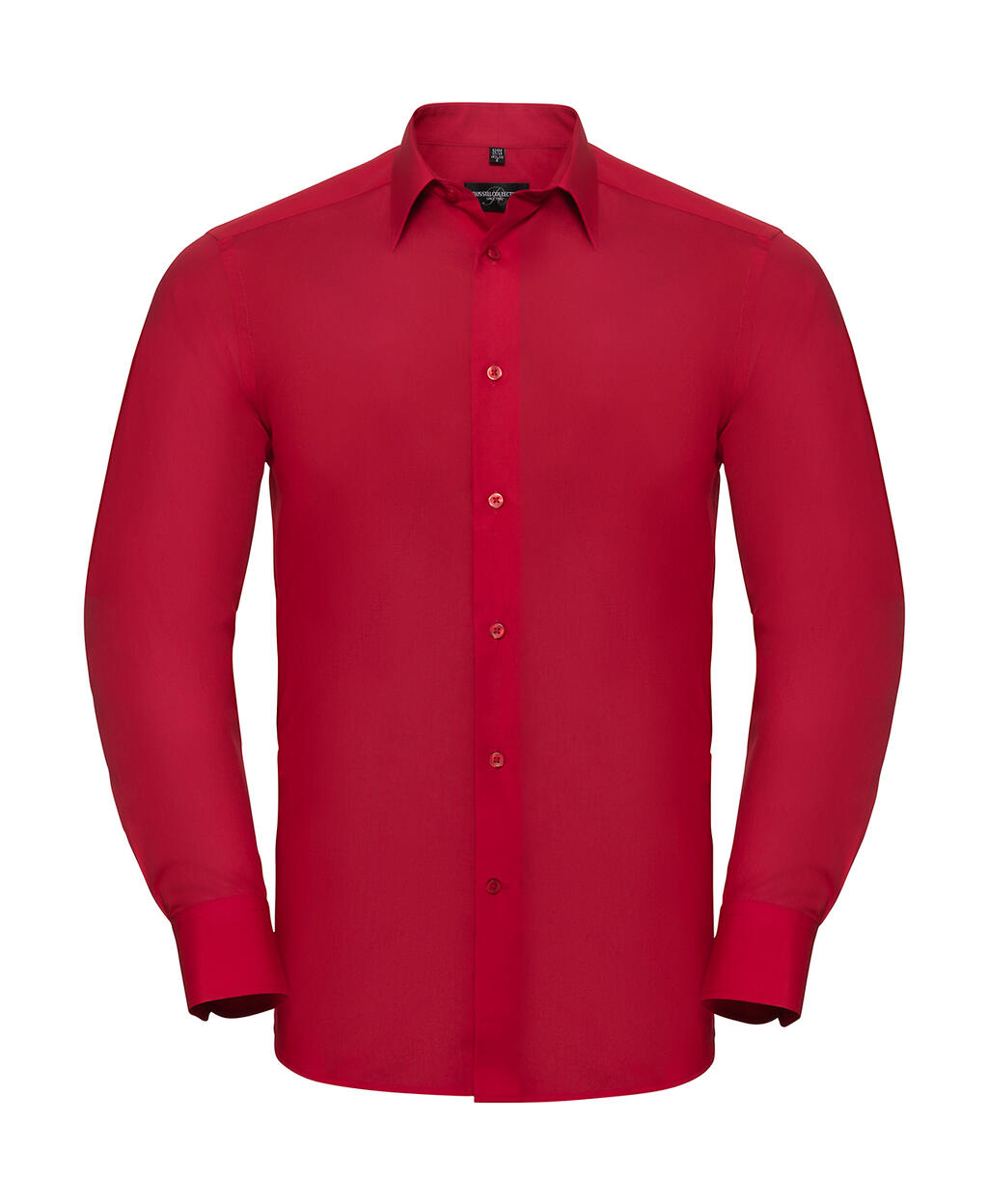 Chemise en popeline à manches longues pour homme - CR - Rouge classique