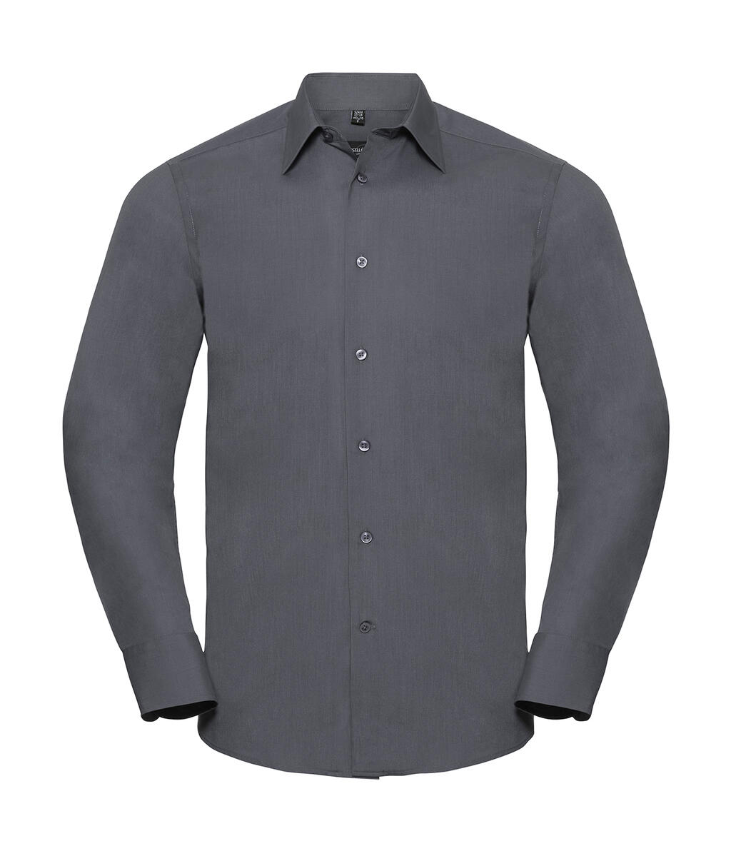 Chemise en popeline à manches longues pour homme - Convoi Gris
