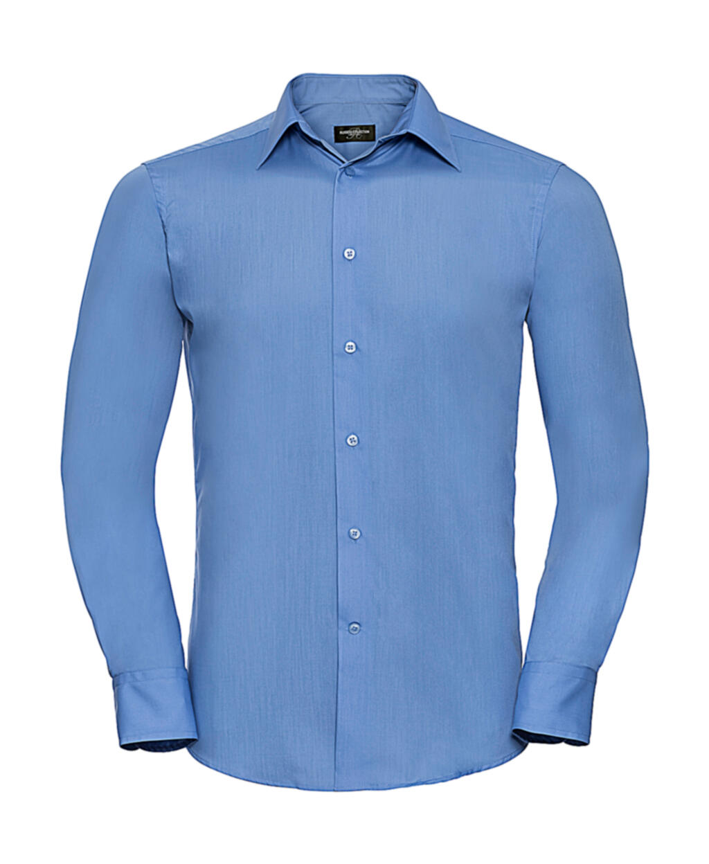 Chemise en popeline à manches longues pour homme - CP - Bleu corporatif