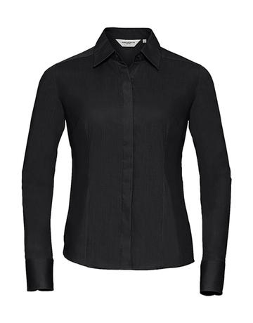 Chemise en popeline à manches longues pour femme - 