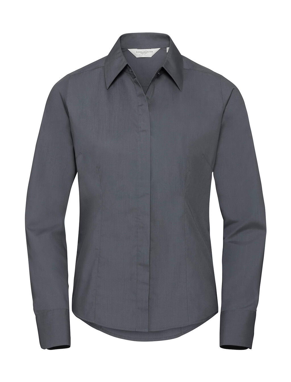 Chemise en popeline à manches longues pour femme - Convoi Gris