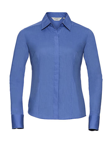 Chemise en popeline à manches longues pour femme - 
