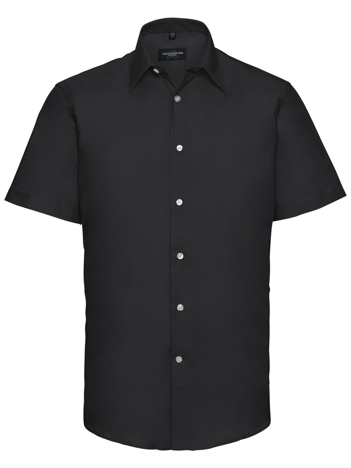 Chemise Oxford à manches courtes pour homme - 36 - Noir