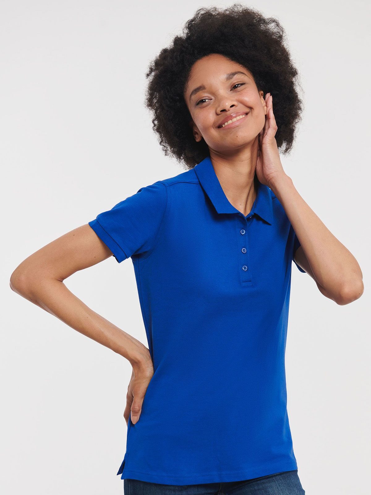 Polo stretch ajusté pour femme
