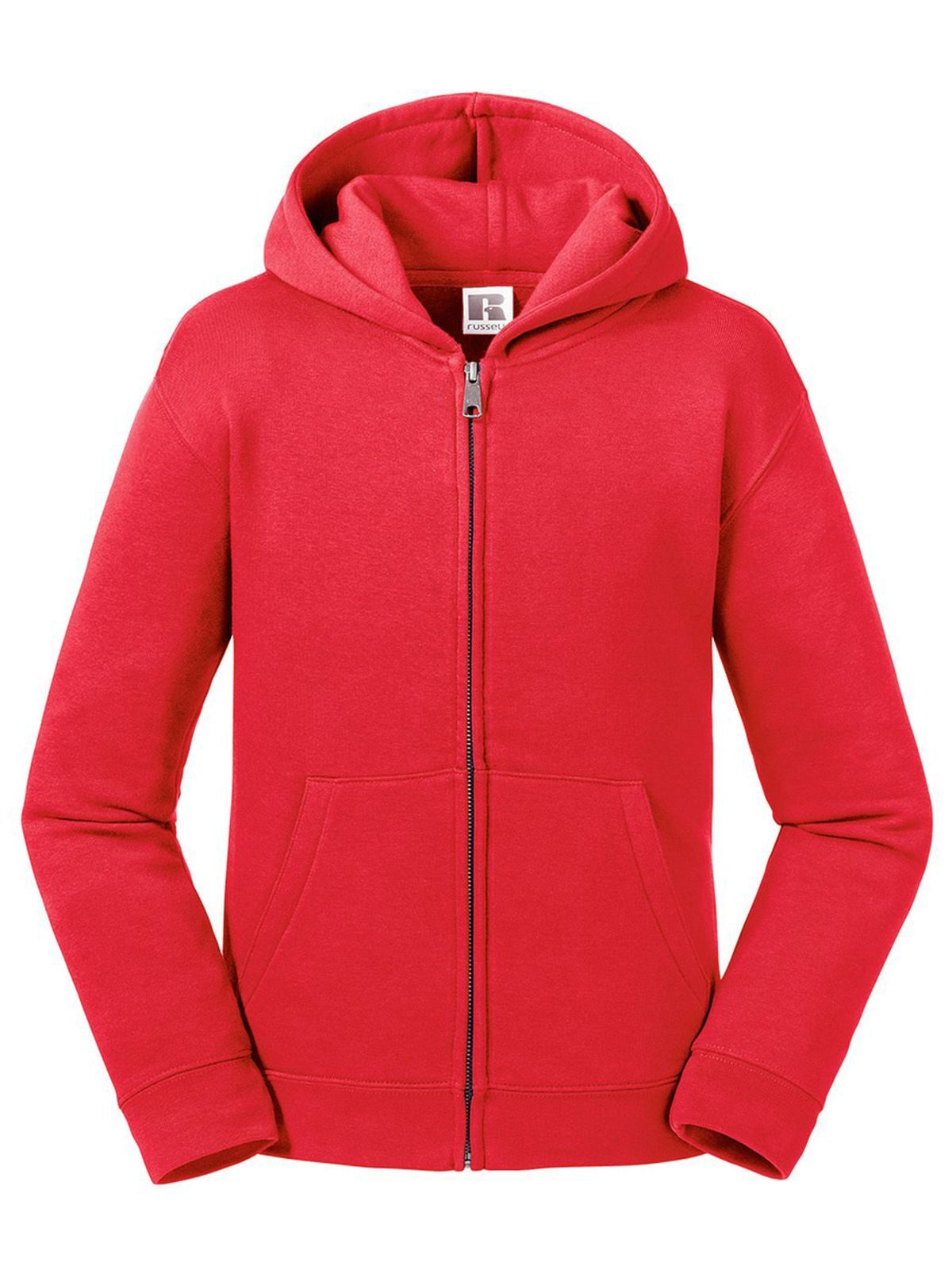 Authentique sweat à capuche zippé pour enfants - CR - Rouge classique