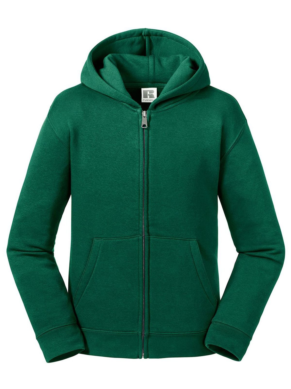 Authentique sweat à capuche zippé pour enfants - 38 - Vert bouteille