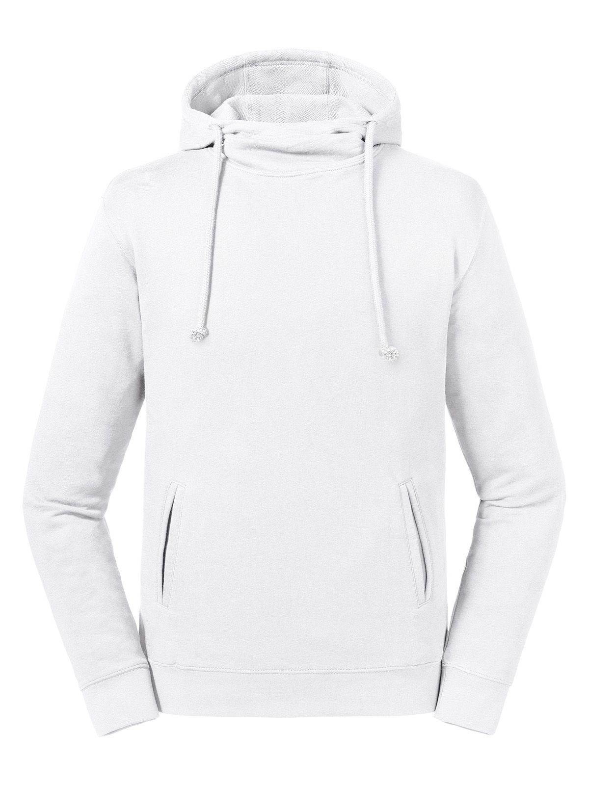 Sweat à capuche à col montant 100% bio - 30 - Blanc