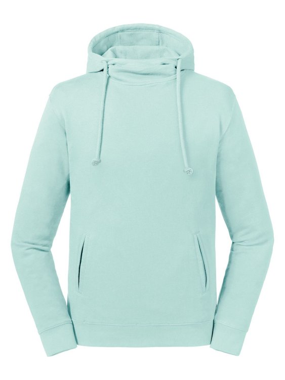 Sweat à capuche à col montant 100% bio - AQ - Eau