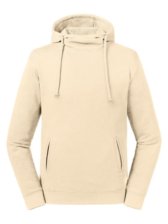 Sweat à capuche à col montant 100% bio - 60 - Naturel