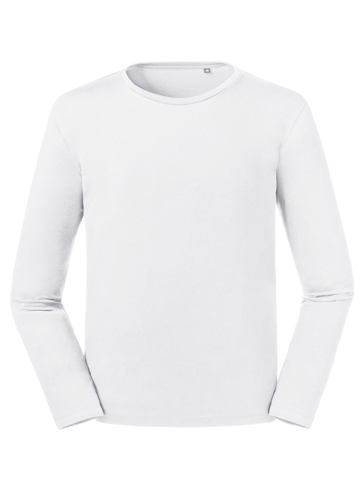 T-shirt à manches longues en coton biologique pur pour homme - 30 - Blanc