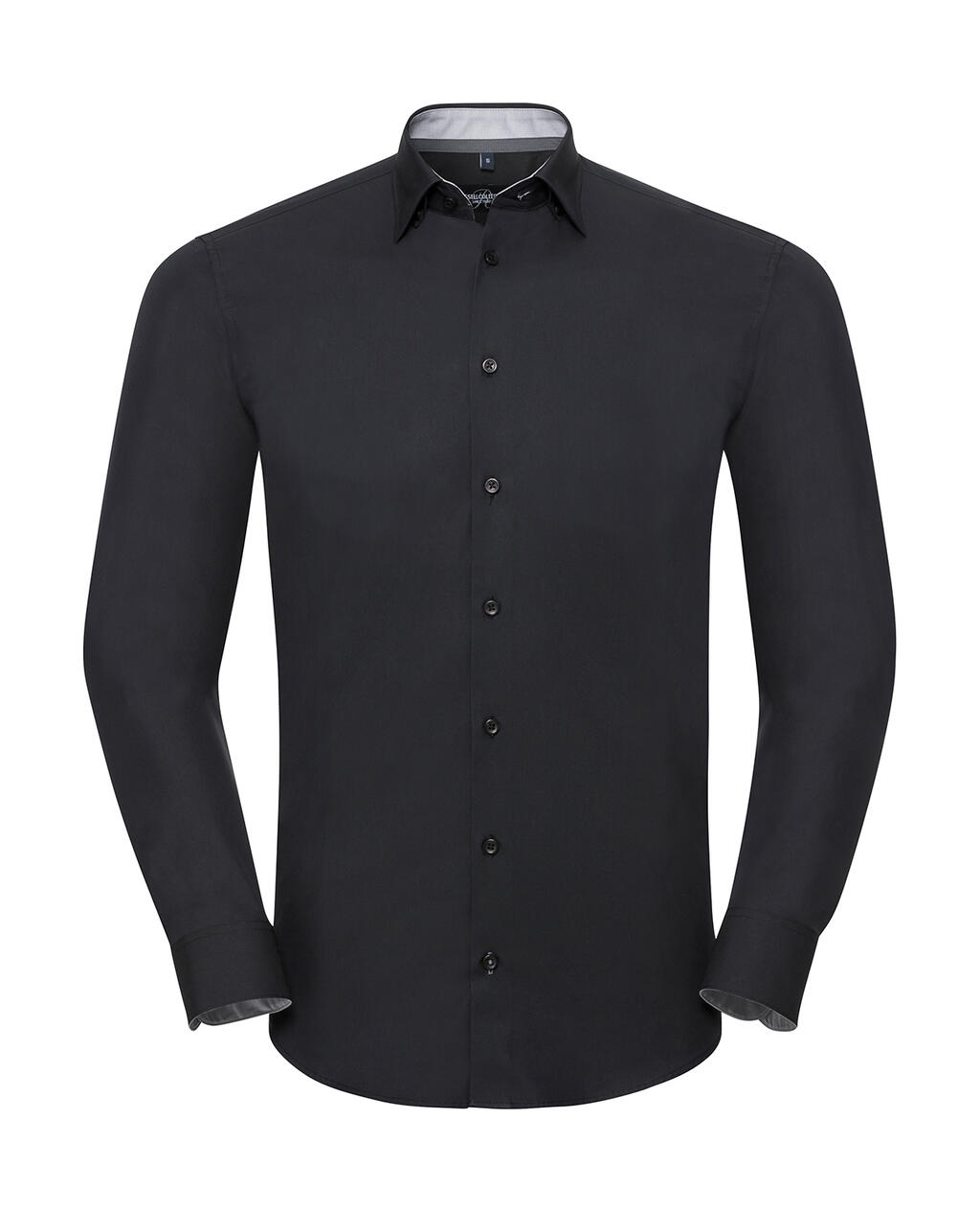 Chemise extensible ultime contrastée à manches longues - Noir/Gris Oxford/Gris convoi