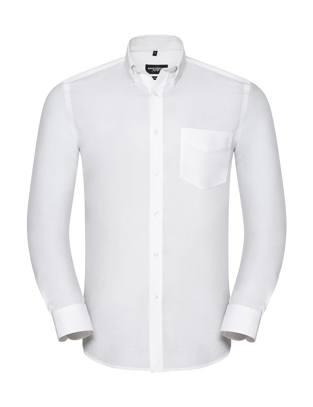 Chemise Oxford à manches longues et boutons - 30 - Blanc
