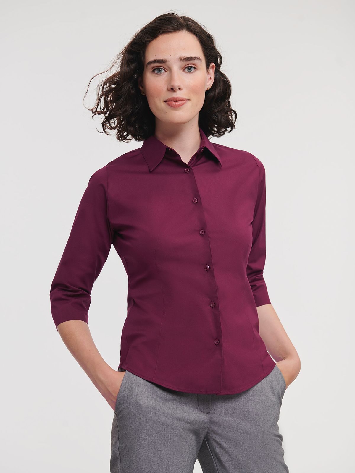 Chemise à manches 3/4 pour femme